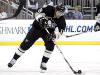 James Neal of the Pittsburgh Penguins talks with Athlete's Care