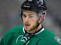 Tyler Seguin of the Dallas Stars talks with Athlete's Care